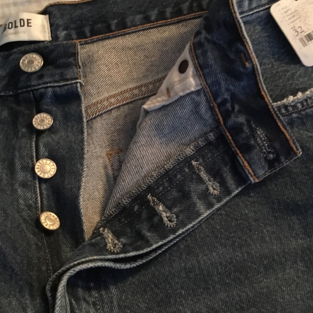 NWT AGOLDE Riley High Waist Straight Crop Jeans